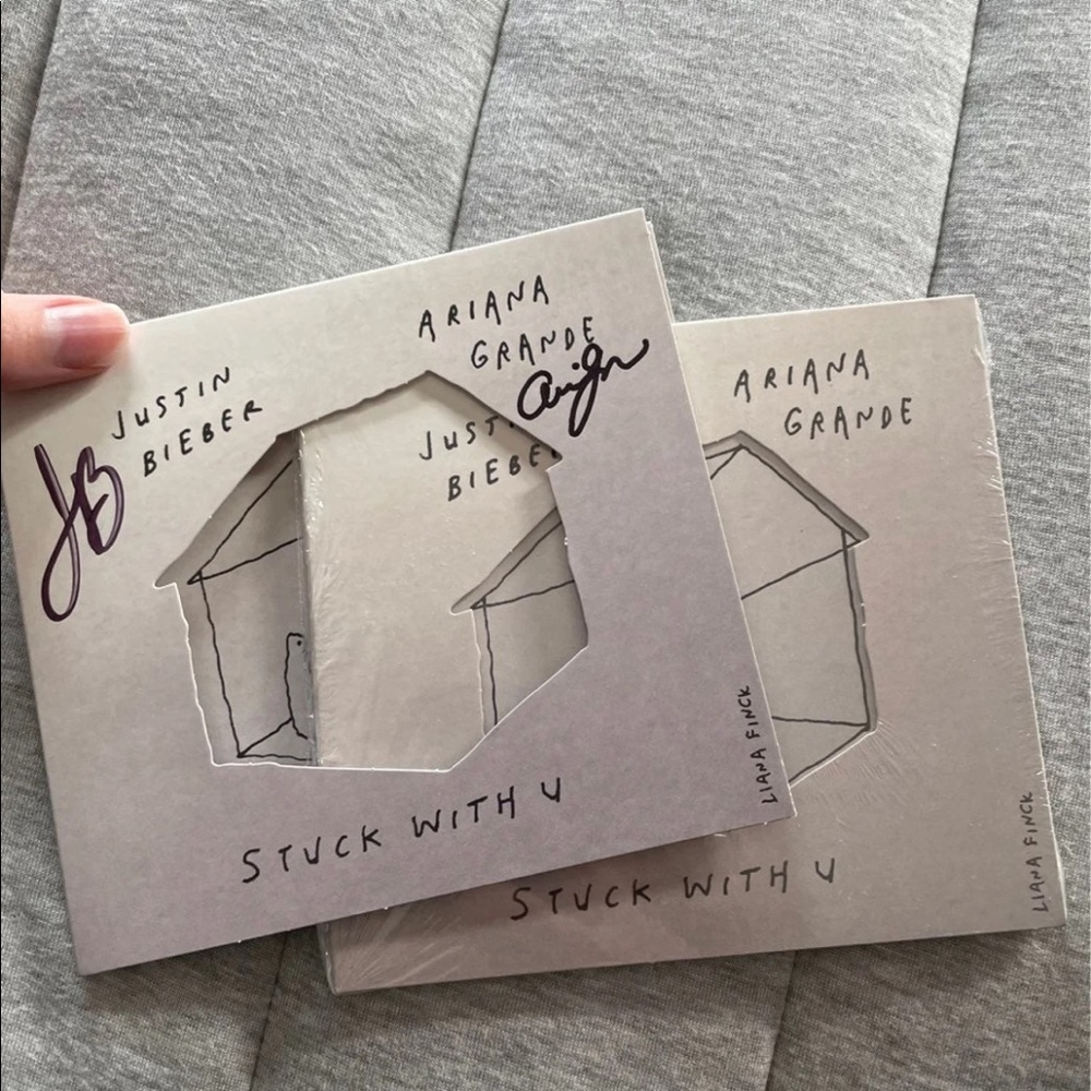Signed Ariana and Justin Stuck With U CD